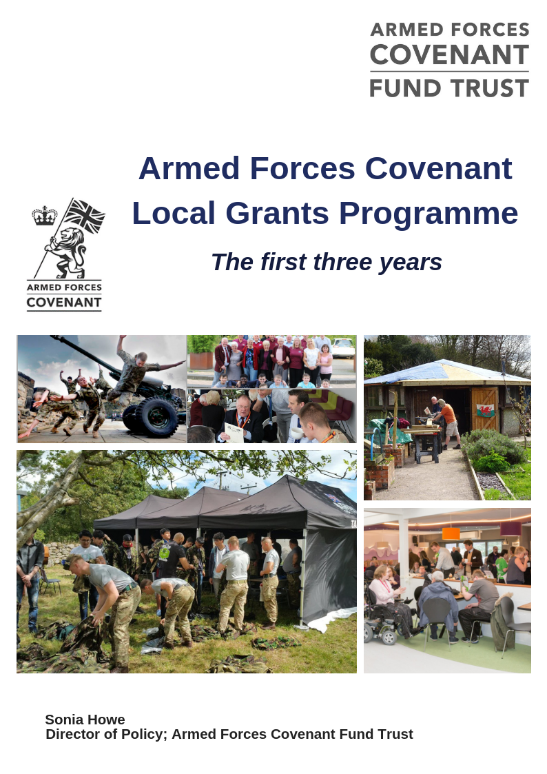 Front cover of Armed Forces Covenant Local Grants programme: the first three years