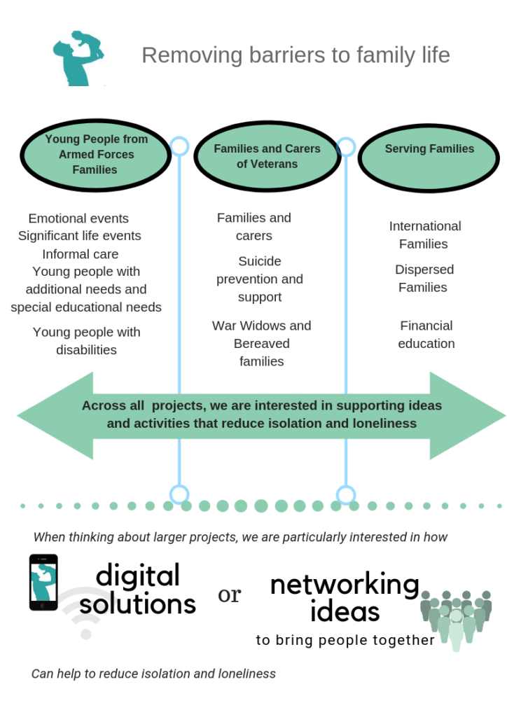Diagram showing the three themes of the programme. 