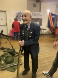 An older veteran at the Veterans' Living history museum