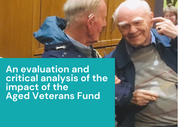 Report cover - an evaluation and critical analysis of the impact of the Aged Veterans Fund