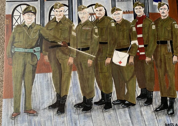 A painting by a veteran of Dad's Army