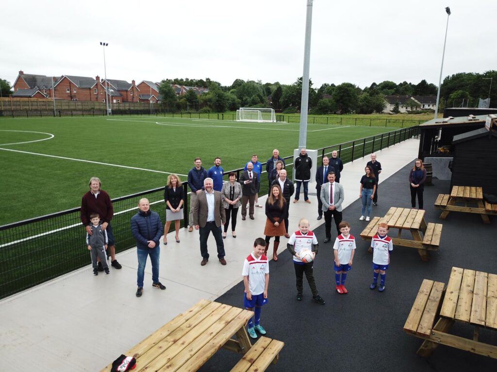 Members of Ballymacash at the new pitch