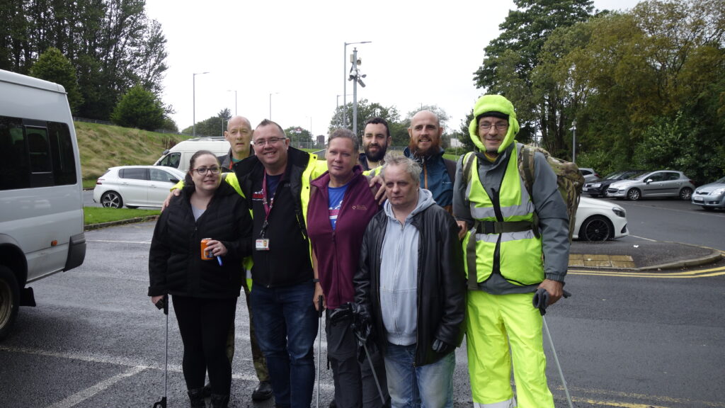 A litter pick as part of a Walking with the Wounded project