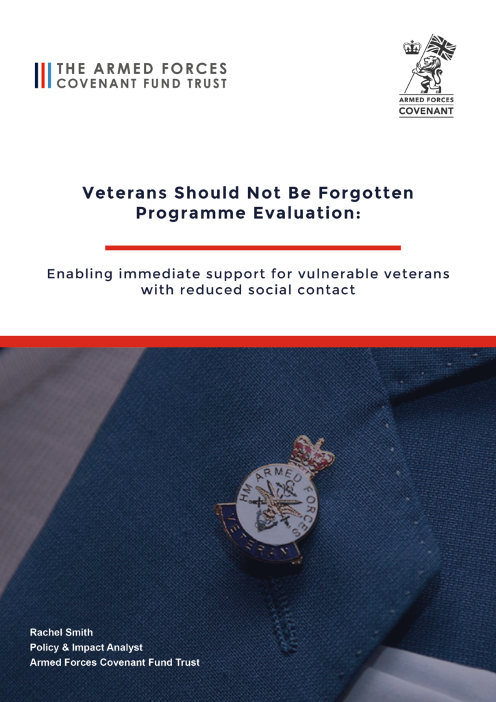 Veterans Should Not Be Forgotten programme evaluation