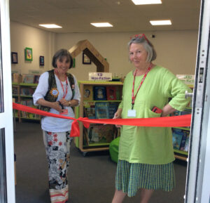 Opening the refurbished library at Larkhill Primary School