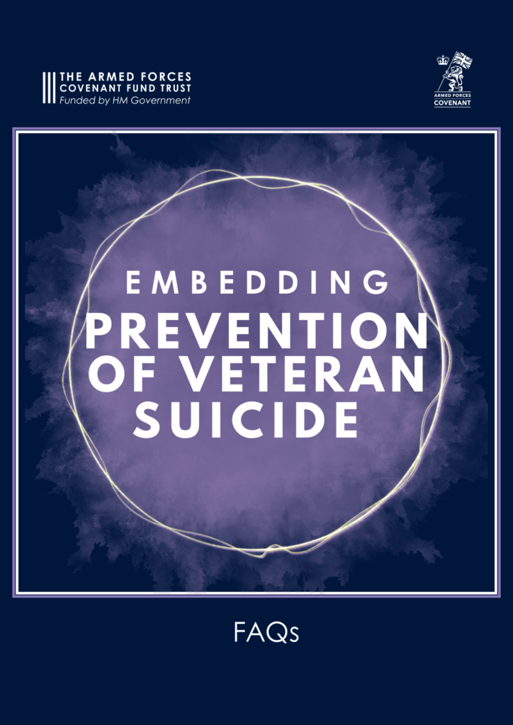 Embedding Prevention of Veteran Suicide programme FAQs