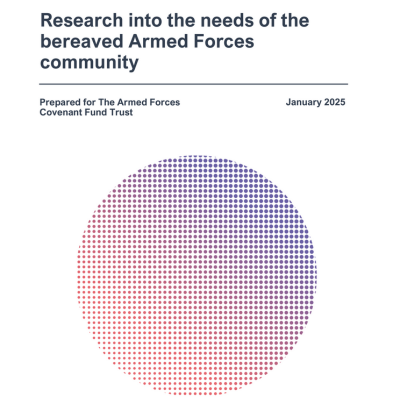 Alma Economics' research into the needs of the bereaved armed forces community.