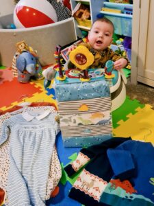 Baby in walking in a group at Homestart Norfolk