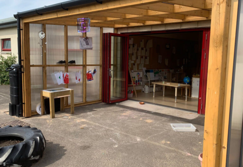 View of the new extension for the service children