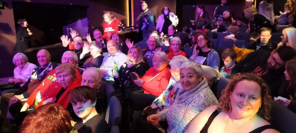 beneficiaries at a Christmas panto 