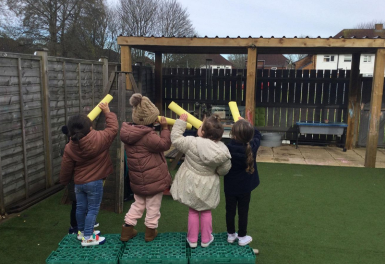 Children playing at the Naval Under Fives garden